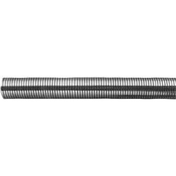 8" ID, -60 to 400°F, Galvanized Steel Unlined Flexible Metal Duct Hose
