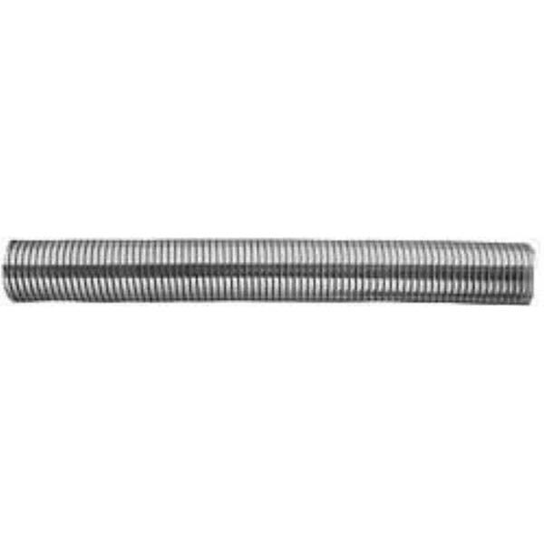 5" ID, 1,800°F Max, Stainless Steel Unlined Flexible Metal Duct Hose