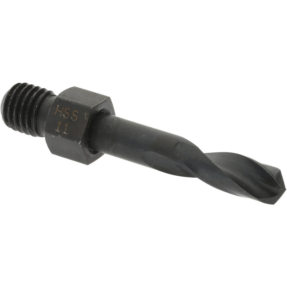 Threaded Shank Drill Bit: #11, 135 ° Point, 1/4-28 Shank, High Speed Steel