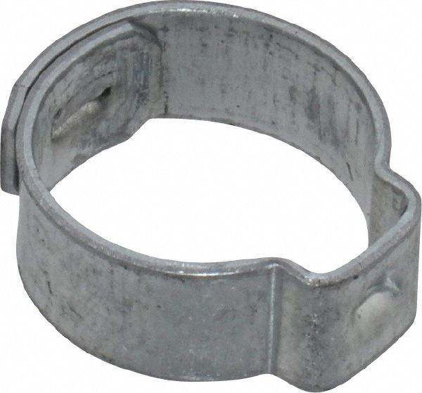 1-Ear Clamp: 9/16" - 7 mm Band Width, 0.75 mm Thick, Carbon Steel