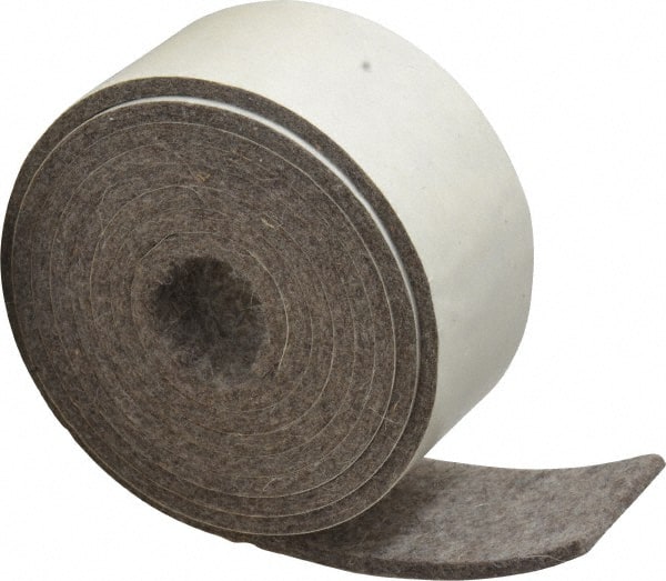 Made in USA - 1/8 Inch Thick x 1-1/2 Inch Wide x 10 Ft. Long, Felt  Stripping - 48545941 - MSC Industrial Supply