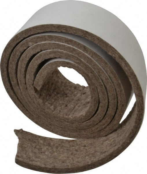 Made in USA - 1/4 Inch Thick x 1-1/2 Inch Wide x 5 Ft. Long, Felt Stripping  - 48545495 - MSC Industrial Supply