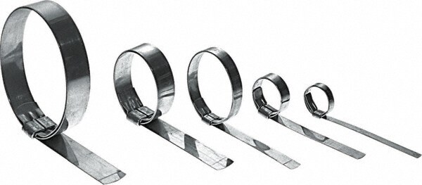 8" ID, Grade 201, Stainless Steel Preformed J-Type Clamp