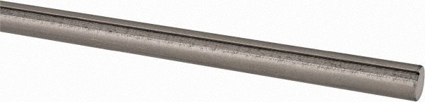 Round Linear Shafting: 0.38" Dia, 24" OAL, Steel