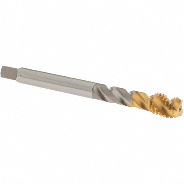 OSG 2392305 Spiral Flute Tap: M12 x 1.75, Metric Coarse, 3 Flute, Modified Bottoming, 6H Class of Fit, Vanadium High Speed Steel, TiN Finish Image
