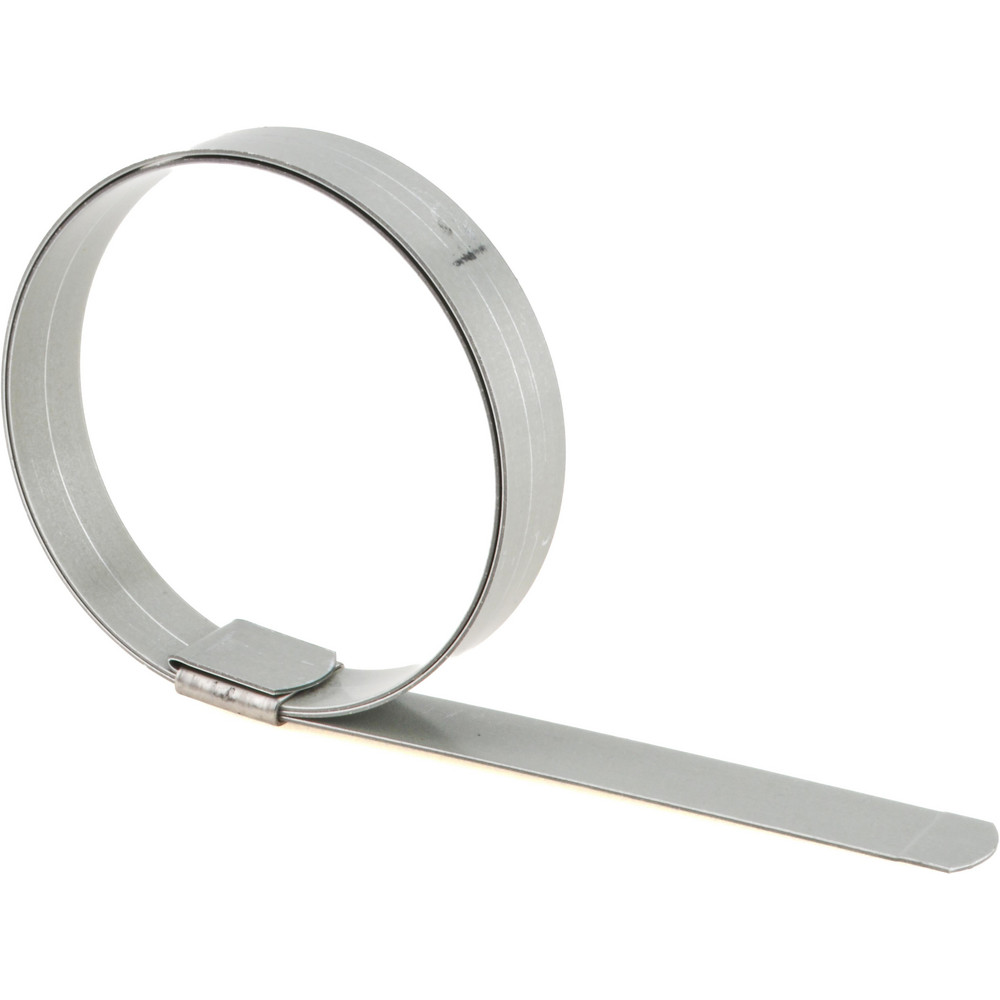 Band Clamp: Preformed Center Punch Type Clamps, 5/8" Wide, 0.03" Thick, Galvanized Steel