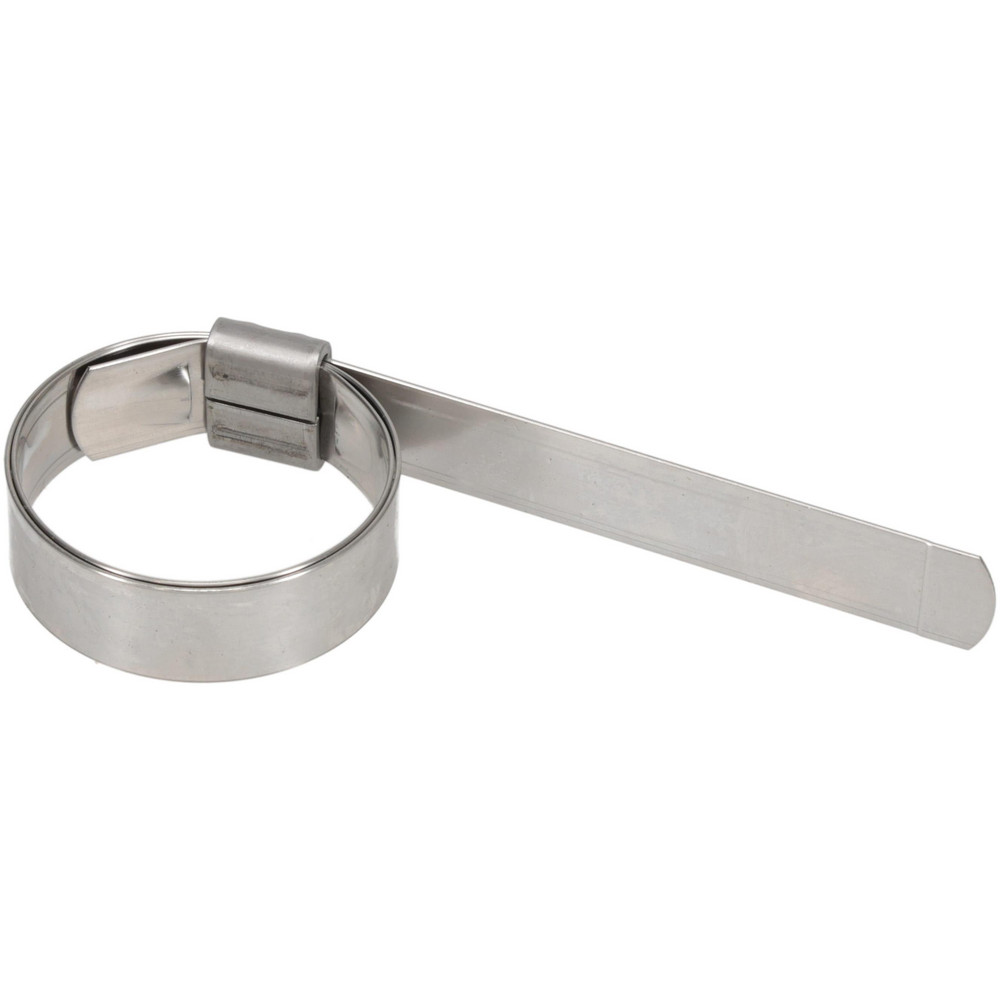 Band Clamp: Preformed J-Style Clamp, 5/8" Wide, 0.03" Thick, 201  Stainless Steel