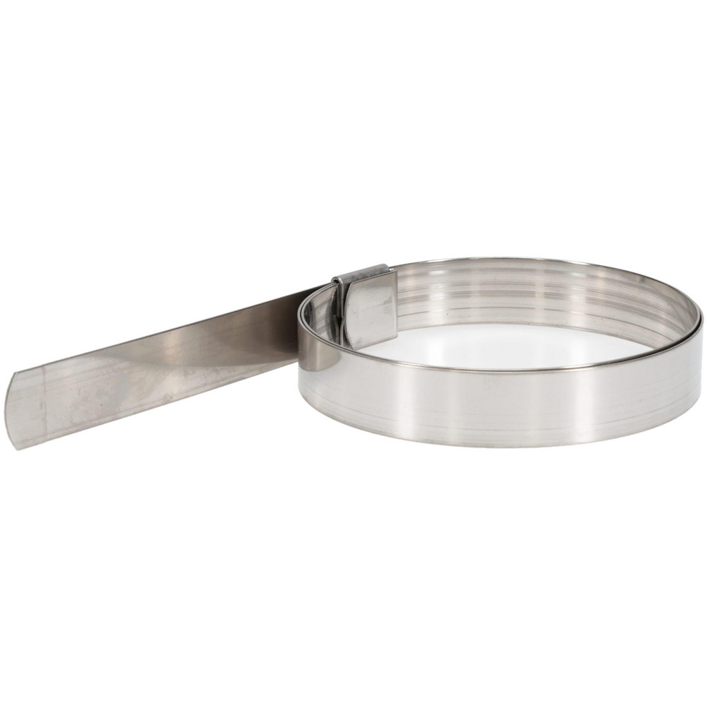 Band Clamp: Preformed Center Punch Type Clamps, 5/8" Wide, 0.025" Thick, 201  Stainless Steel