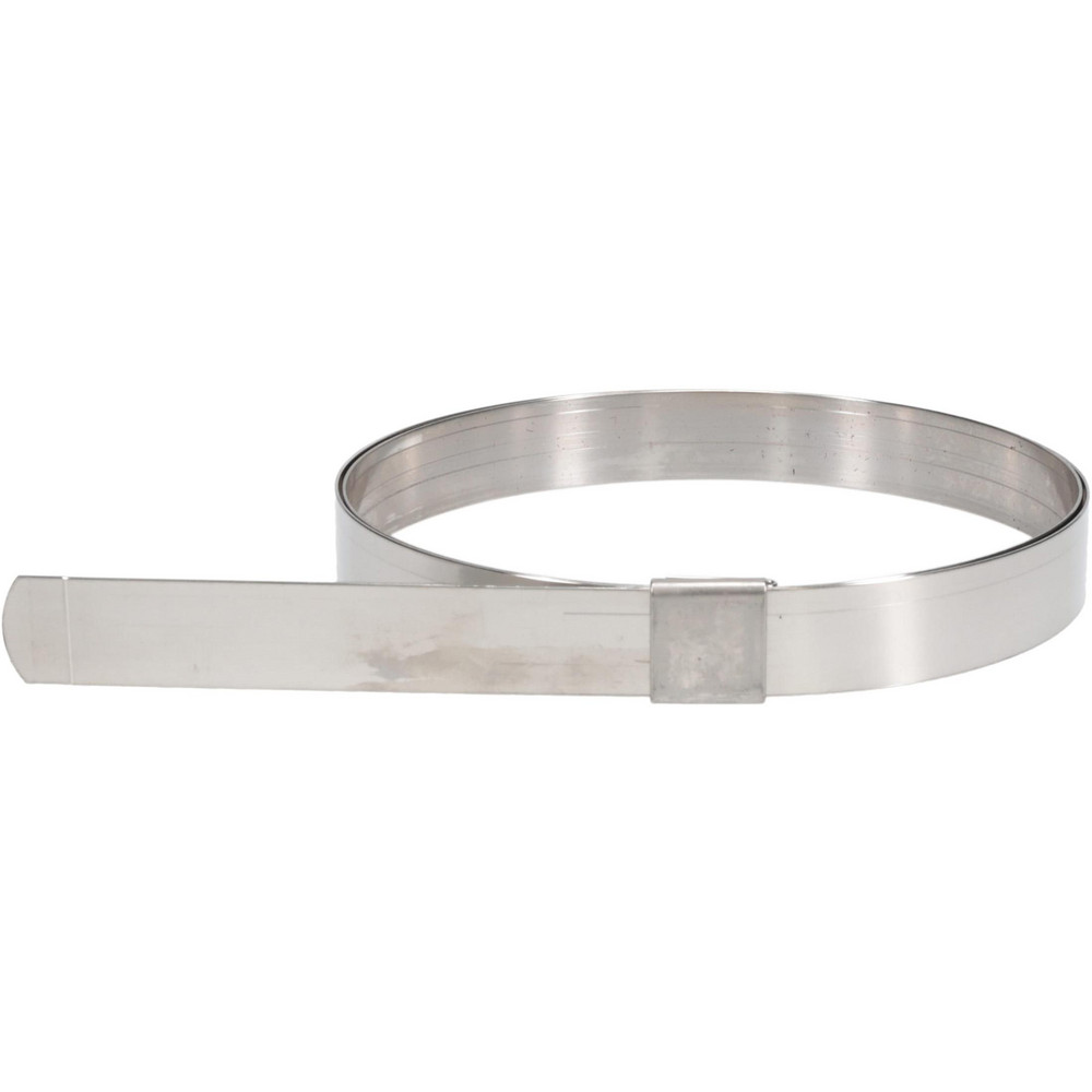 Band Clamp: Preformed Center Punch Type Clamps, 5/8" Wide, 0.025" Thick, 201  Stainless Steel