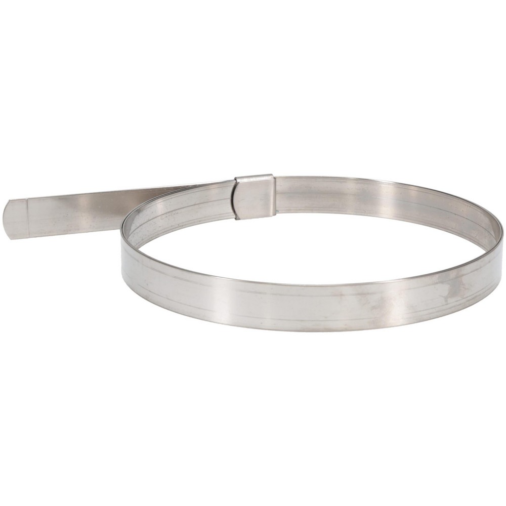 Band Clamp: Preformed Center Punch Type Clamps, 5/8" Wide, 0.025" Thick, 201  Stainless Steel