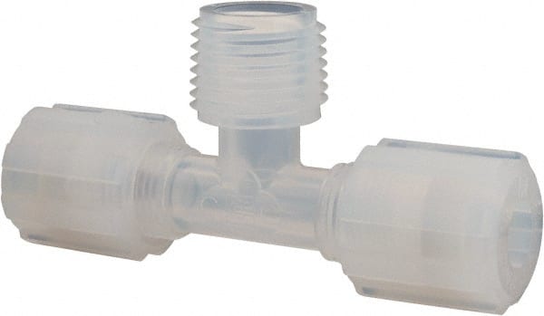 NewAge Industries 5324844 Compression Tube Male Branch Tee: 1/2" Thread, 3/8" Tube OD 