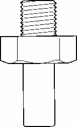 Push-To-Connect Tube Fitting: Stem Adapter, 1/8" Thread, 3/16" OD