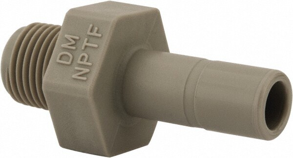 Push-To-Connect Tube Fitting: Stem Adapter, 1/8" Thread, 5/16" OD