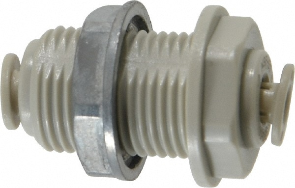 Push-To-Connect Tube Fitting: Bulkhead Union, 5/32" OD