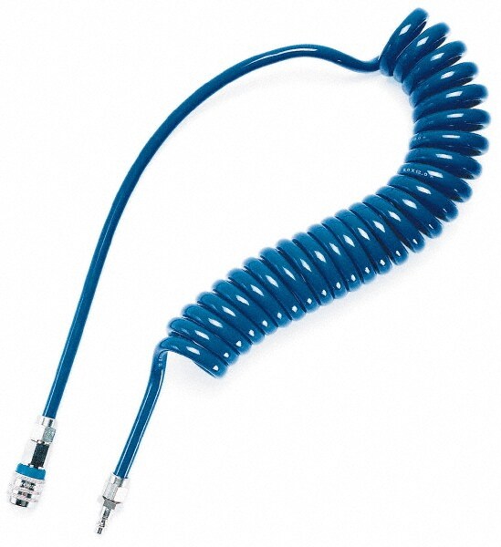 Coiled & Self Storing Hose: 5/16" ID, 19.69' Long