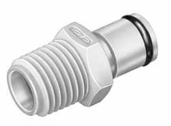 CPC Colder Products PLCD24004BSPT 1/4" Nominal Flow, 1/4 BSPT Thread, Male, Inline Threaded-Male Plug 