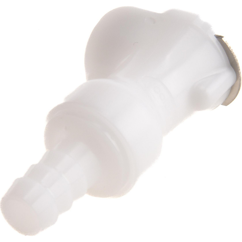 Colder 1/4" Nominal Flow, 5/16" ID, Female, Inline Hose Barb-Female Socket - 120 Max psi, -40 to 180° F, Acetal Coupling, Buna-N O-Ring