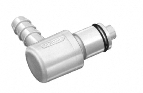 CPC Colder Products PLCD2300412 1/4" Nominal Flow, 1/4" ID, Male, Elbow Hose Barb-Male Plug Image