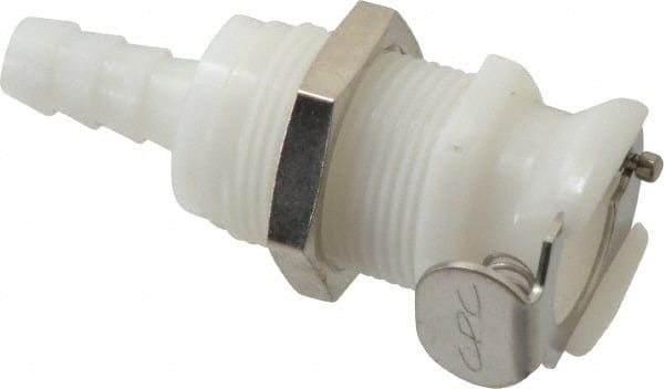 CPC Colder Products PLCD16004NA 1/4" Nominal Flow, 1/4" ID, Female, Panel Mount Hose Barb-Female Socket 