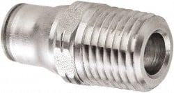 Legris 3805 04 13 Push-To-Connect Tube to Male & Tube to Male BSPT Tube Fitting: Male Connector, 1/4" Thread 
