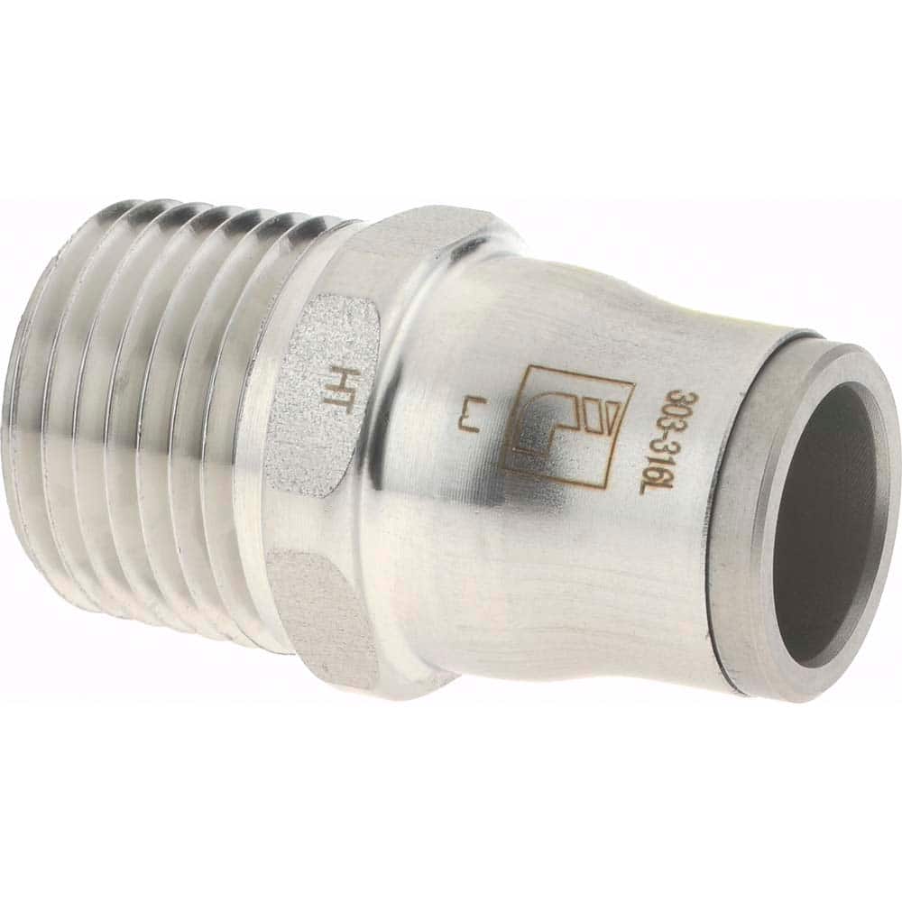 Legris 3805 62 22 Push-To-Connect Tube to Male & Tube to Male NPT Tube Fitting: Male Connector, 1/2" Thread, 1/2" OD 