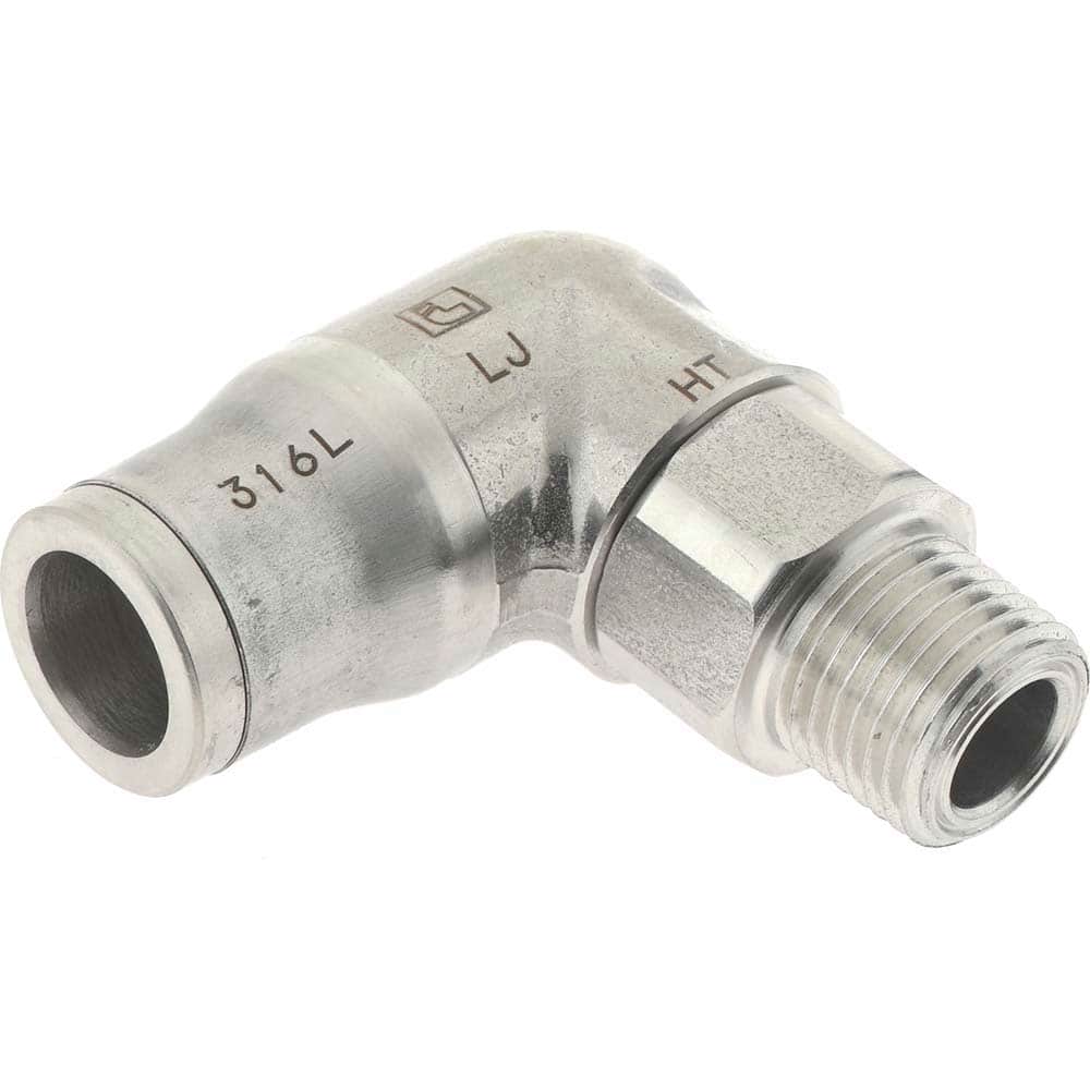 Legris - Push-To-Connect Tube to Male NPT Tube Fitting: Connector, 1/8  Thread, 5/16 OD