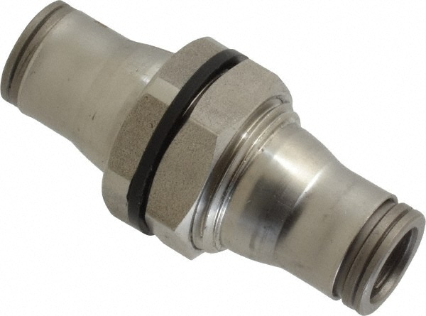 Legris 3816 60 00 Push-To-Connect Tube to Tube Tube Fitting: Bulkhead Union, 3/8" OD Image