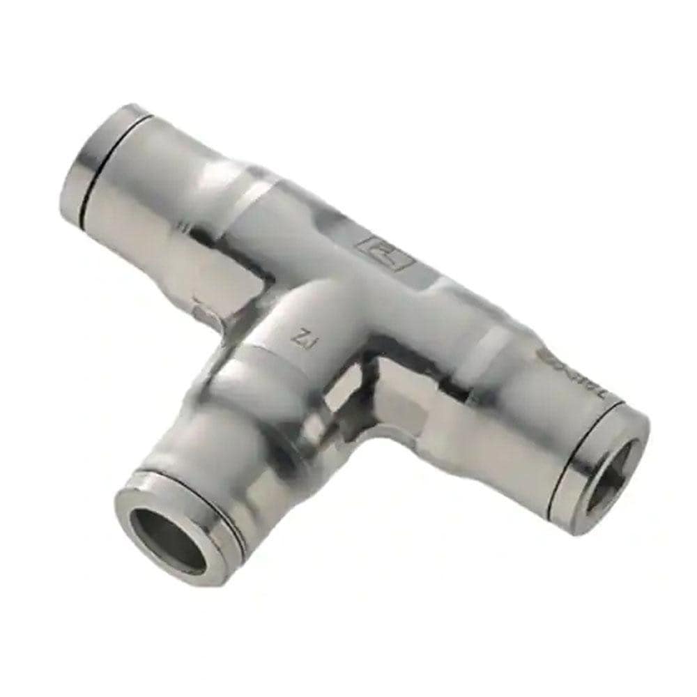 Legris 3804 56 00 Push-To-Connect Tube to Tube Tube Fitting: Bulkhead Tee Connector, 1/4" OD Image