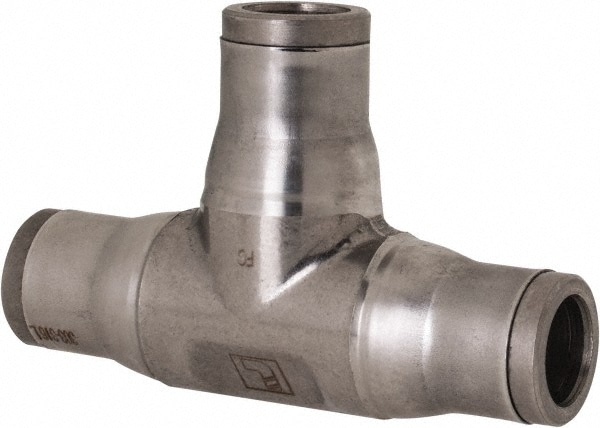 Legris 3804 60 00 Push-To-Connect Tube to Tube Tube Fitting: Bulkhead Tee Connector, Tee 3/8" OD Image