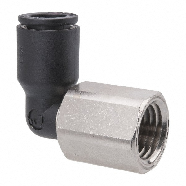Push-To-Connect Tube Fitting: Female Elbow, 1/4" Thread, 5/16" OD