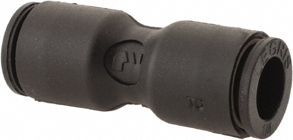 Push-To-Connect Tube to Tube Tube Fitting: Union, 1/4" OD