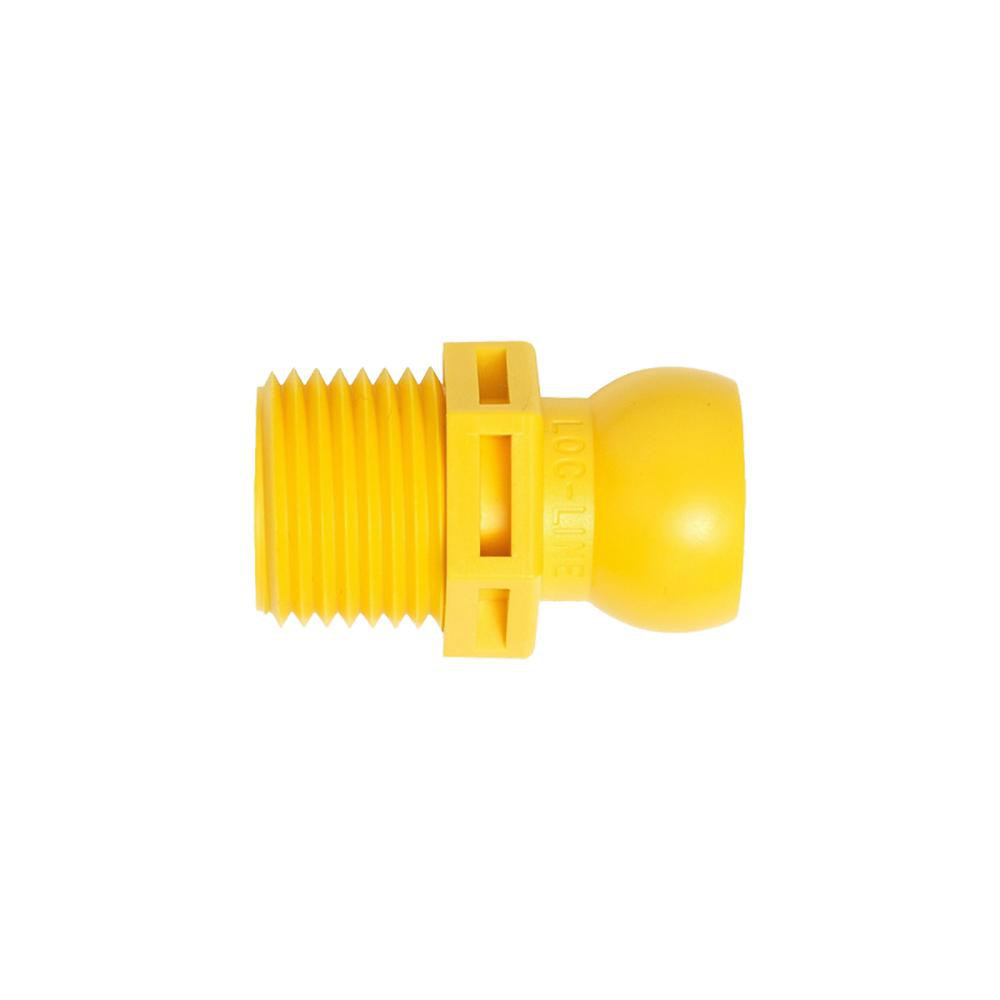 1/2" Hose ID, Male to Female Coolant Hose Connector - 1/2" NPT, For Loc-Line Modular Hose Systems