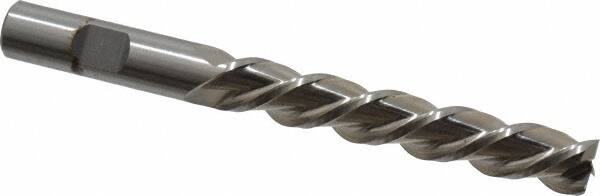 Cleveland C40297 Square End Mill: 1/2 Dia, 3 LOC, 1/2 Shank Dia, 5 OAL, 3 Flutes, Powdered Metal 