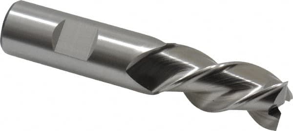 Cleveland C40300 Square End Mill: 3/4 Dia, 1-5/8 LOC, 3/4 Shank Dia, 3-3/4 OAL, 3 Flutes, Powdered Metal 