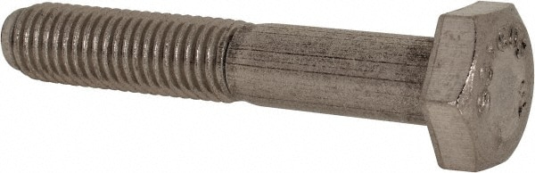 Value Collection R48661812 Hex Head Cap Screw: 1/4-28 x 1-1/2", Grade 316 Stainless Steel, Uncoated Image