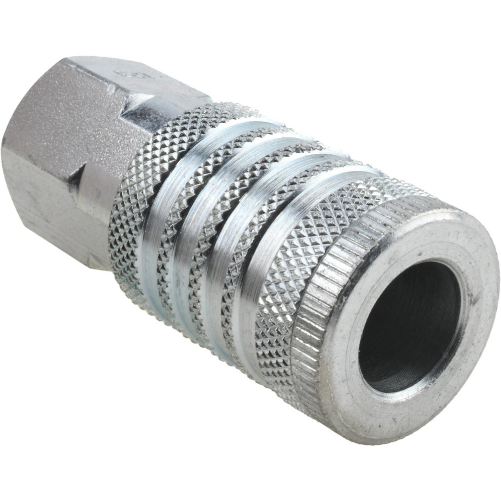 Pneumatic Hose Coupling: 3/8" Thread, 1/2" Body Dia, Industrial Interchange