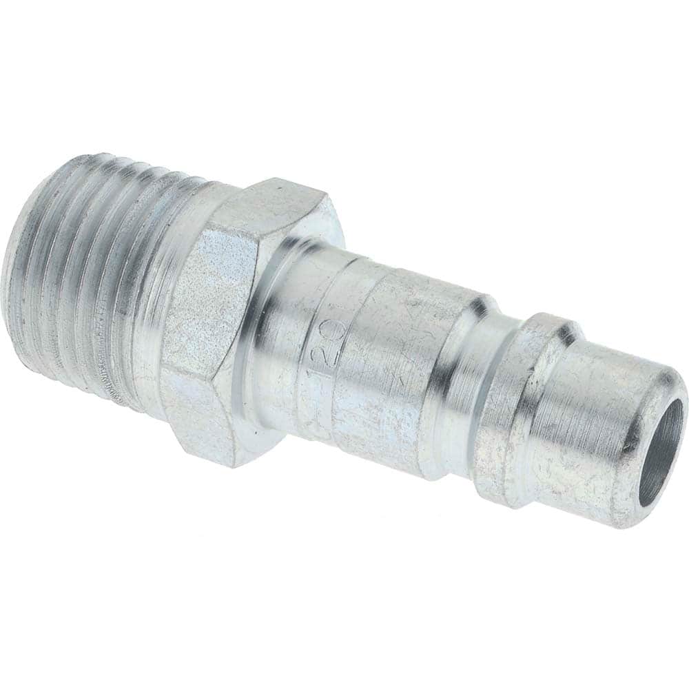 Pack of 10 MacCan Pneumatic POC1/2-N2 Round Male Straight 1/2 Tube OD x 1/4 NPT Thread Air Push to Connect Fittings