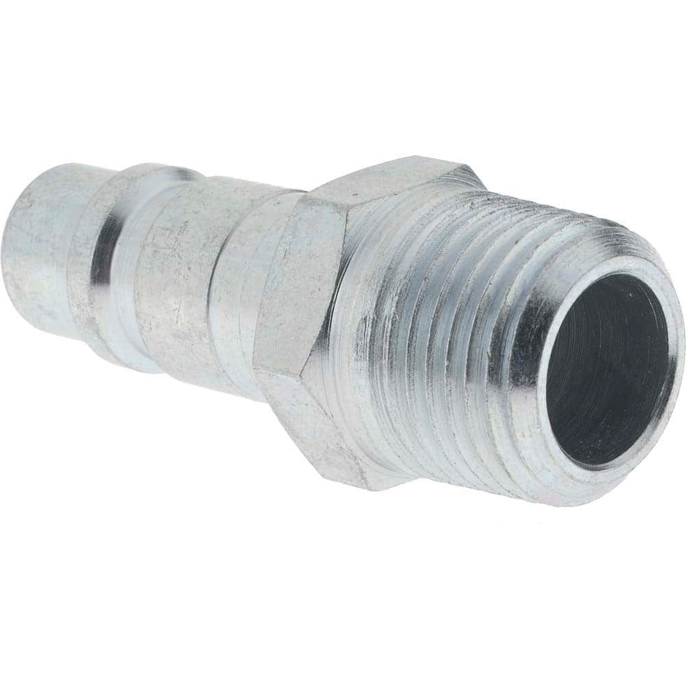 Pack of 10 MacCan Pneumatic POC1/2-N2 Round Male Straight 1/2 Tube OD x 1/4 NPT Thread Air Push to Connect Fittings