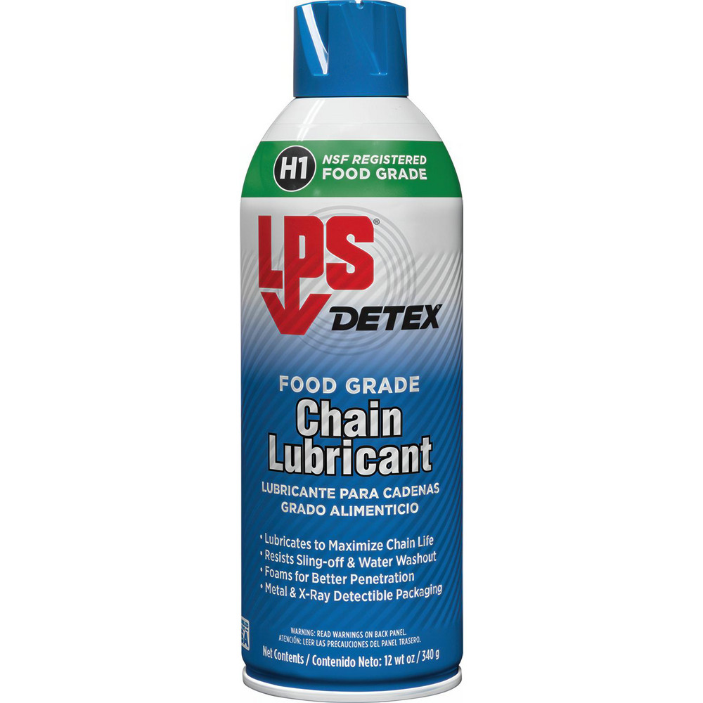DETEX® Food Grade Chain Lubricant, 12 oz Aerosol - NSF-H1, Corrosion protection, Water resistant, Metal and X-ray detectable packaging