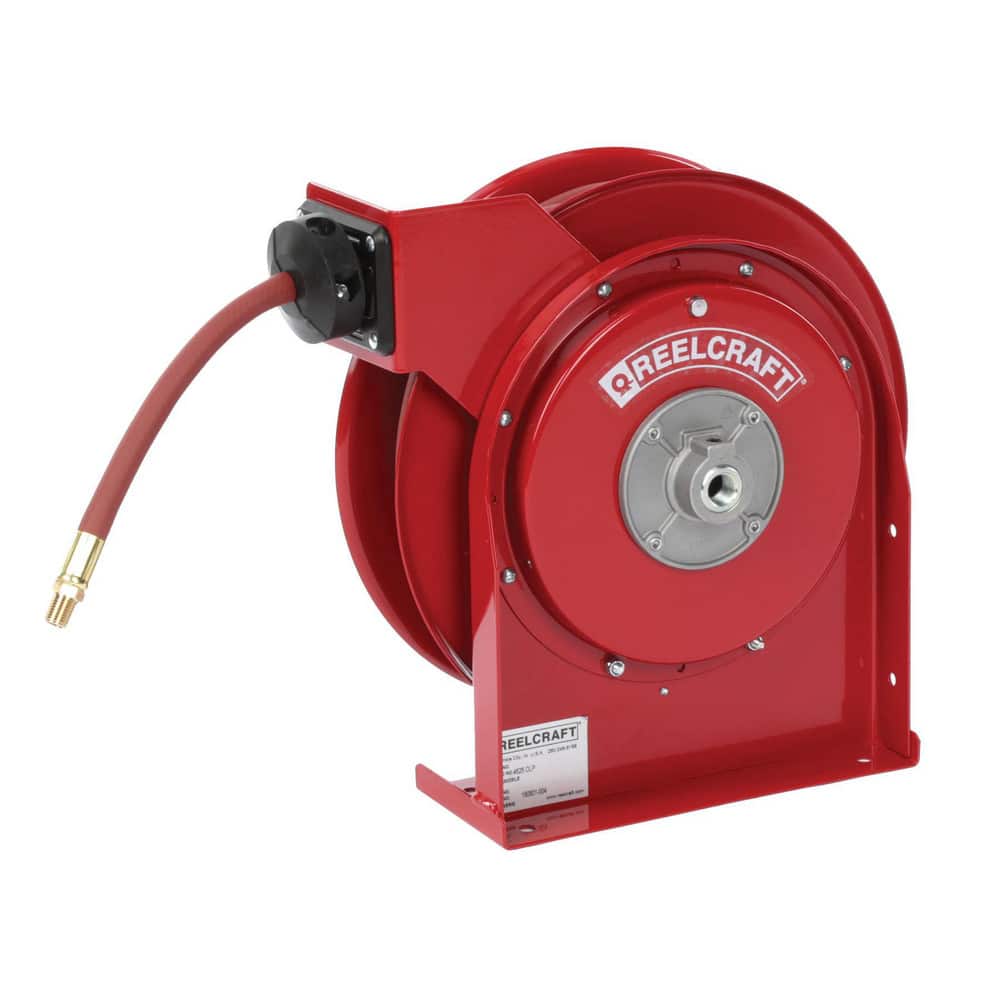 Reelcraft 4420 OLP Hose Reel with Hose: 1/4" ID Hose x 20, Spring Retractable 