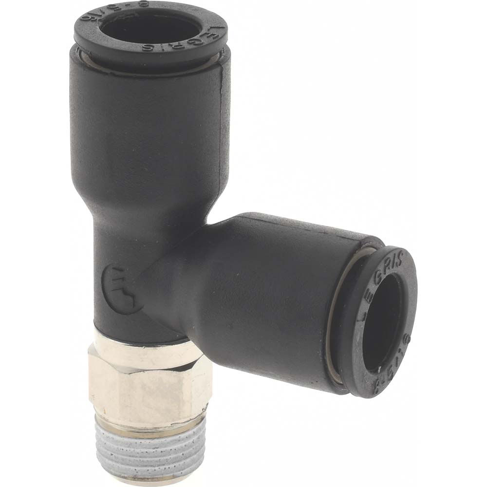 Push-To-Connect Tube Fitting: Male Run Tee, 1/8" Thread