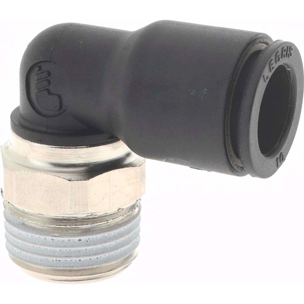 Legris 3109 10 17 Push-To-Connect Tube to Male BSPT Tube Fitting: Male Elbow, 3/8" Thread 
