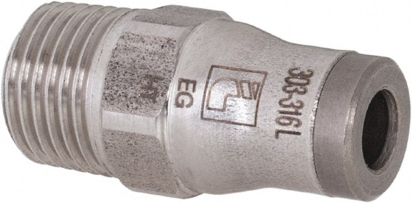 Legris 3805 04 10 Push-To-Connect Tube to Male & Tube to Male BSPT Tube Fitting: Male Connector, 1/8" Thread Image