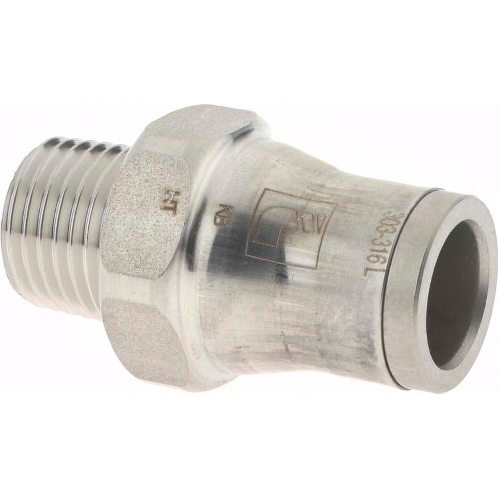 Legris 3805 10 13 Push-To-Connect Tube to Male & Tube to Male BSPT Tube Fitting: Male Connector, 1/4" Thread 
