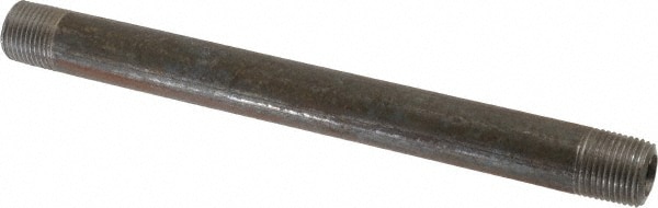 Black Pipe Nipple: 3/8" Dia x 7" Long, Schedule 80