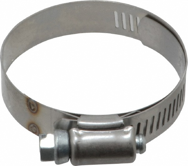 Worm Gear Clamp: SAE 28, 1-5/16 to 2-1/4" Dia, Stainless Steel Band