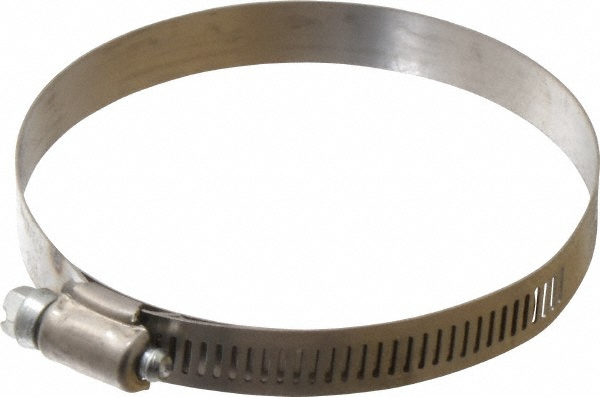 Worm Gear Clamp: SAE 56, 3-1/16 to 4" Dia, Stainless Steel Band