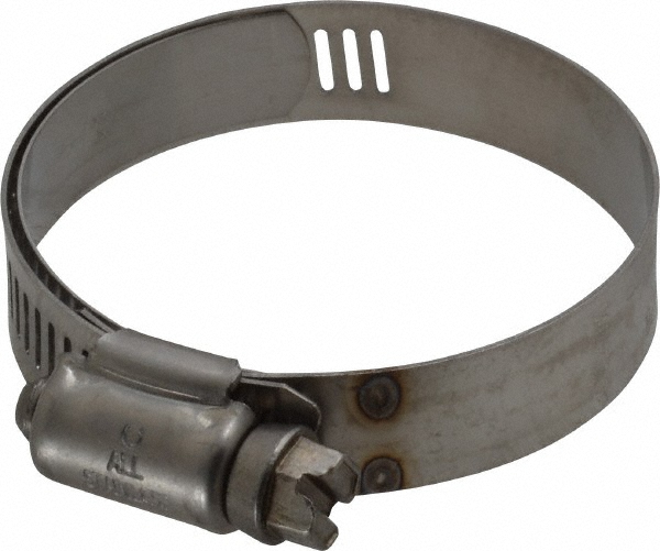 Worm Gear Clamp: SAE 28, 1-5/16 to 2-1/4" Dia, Stainless Steel Band