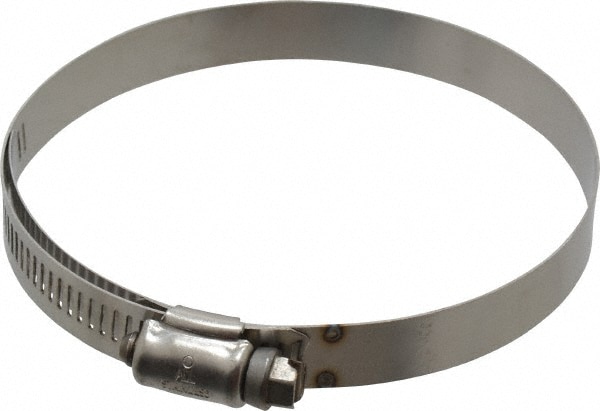 Worm Gear Clamp: SAE 56, 3-1/16 to 4" Dia, Stainless Steel Band