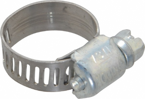 Worm Gear Clamp: SAE 5, 5/16 to 11/16" Dia, Carbon Steel Band